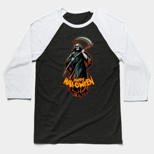 Grim reaper halloween illustration Baseball T-Shirt